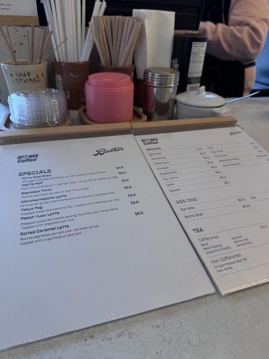 Menu Rooms Coffee | Bather-2