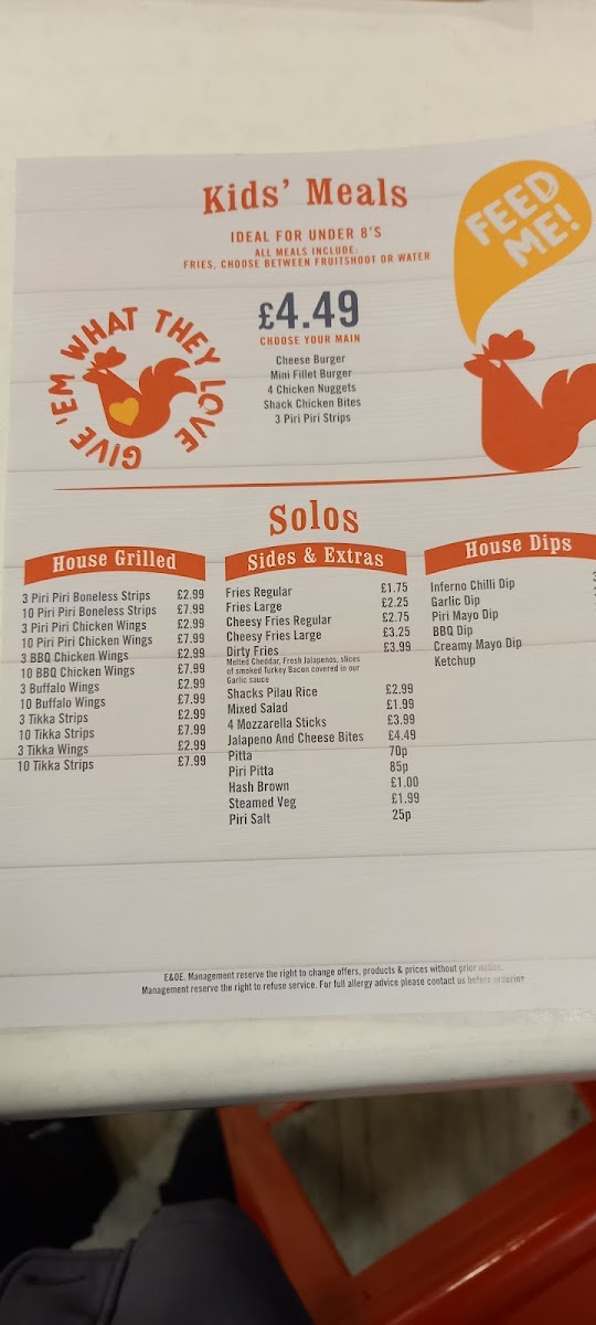 Menu Rooster Shack Woking-2