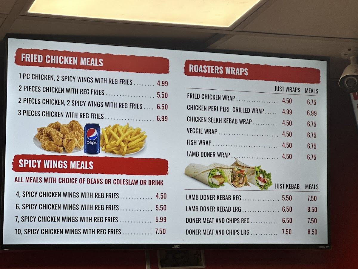 Menu Rooster's Chicken Isleworth-1