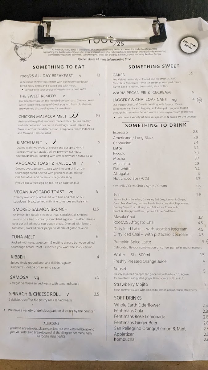 Menu Root25-1