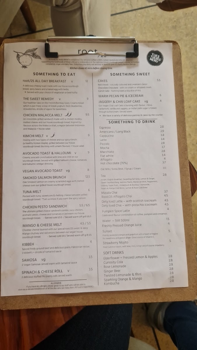 Menu Root25-3