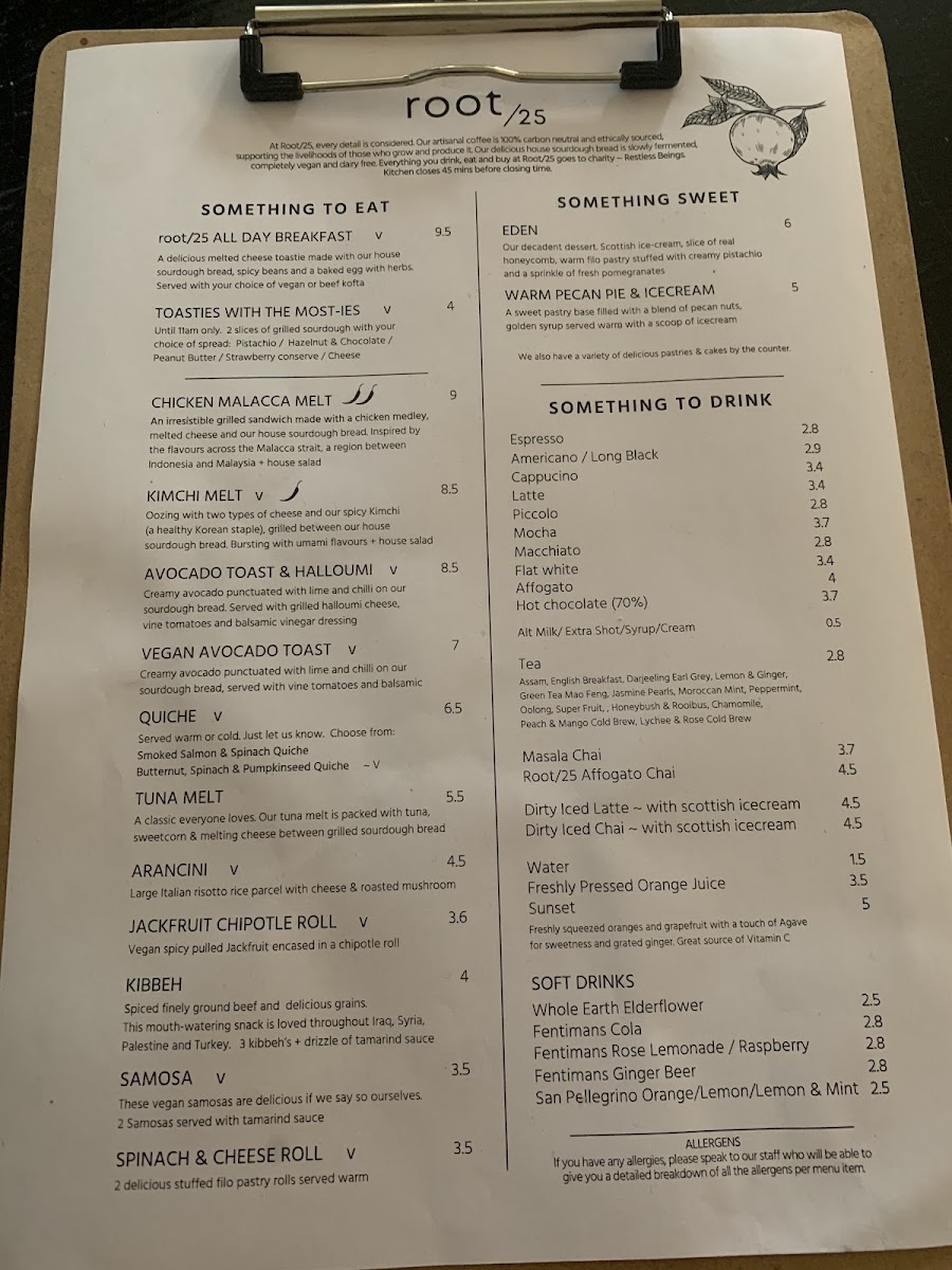 Menu Root25-5