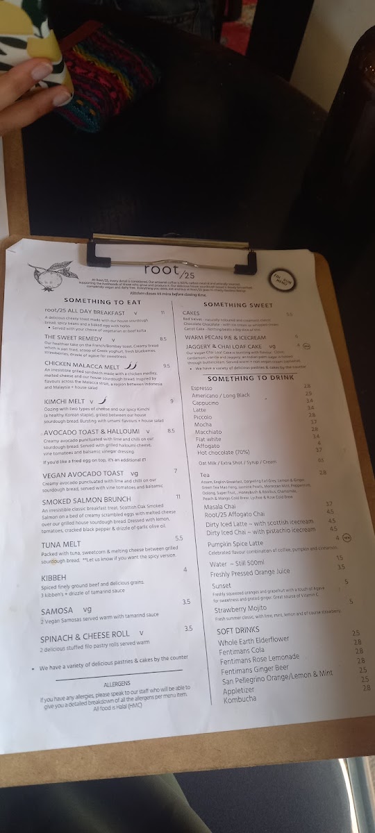 Menu Root25-6