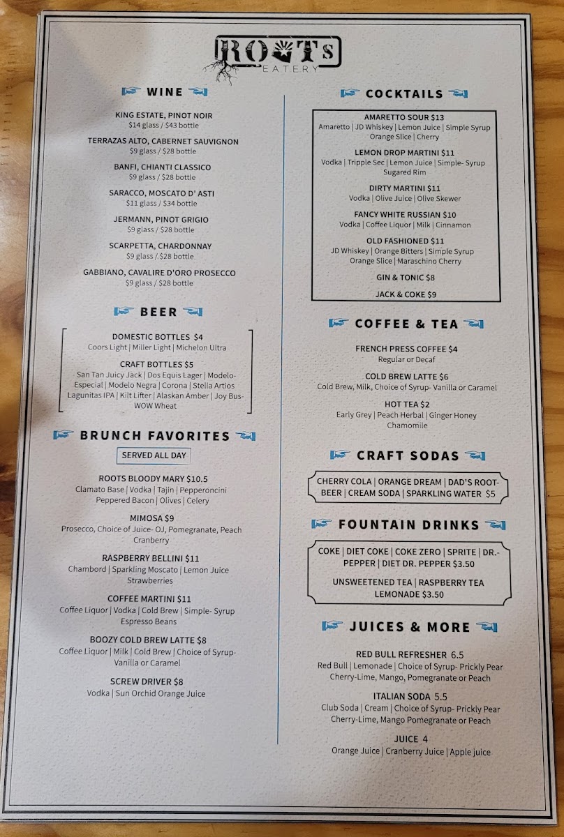 Menu Roots Eatery | Maricopa-1