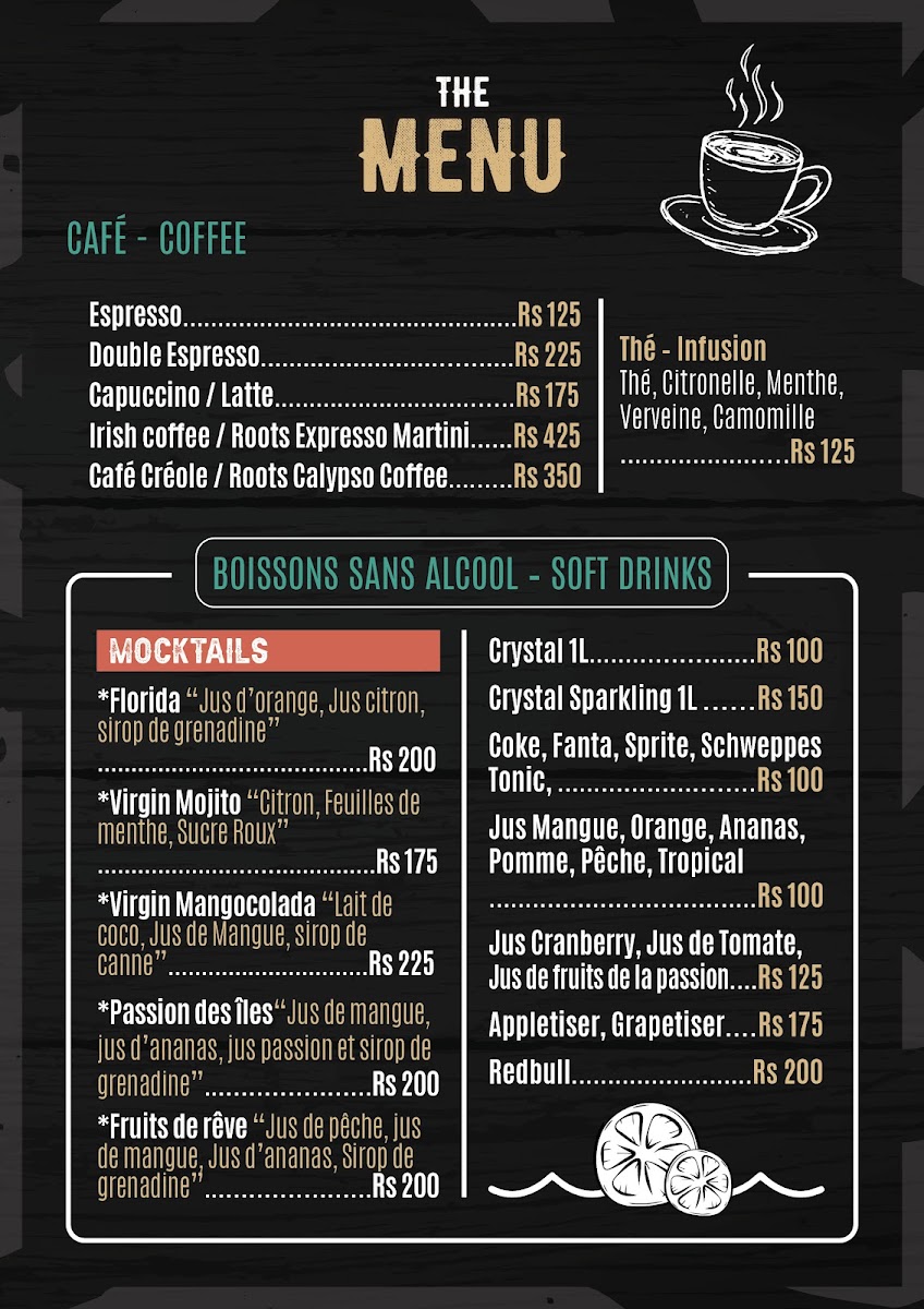 Menu Roots Spirits Restaurant Bar-3
