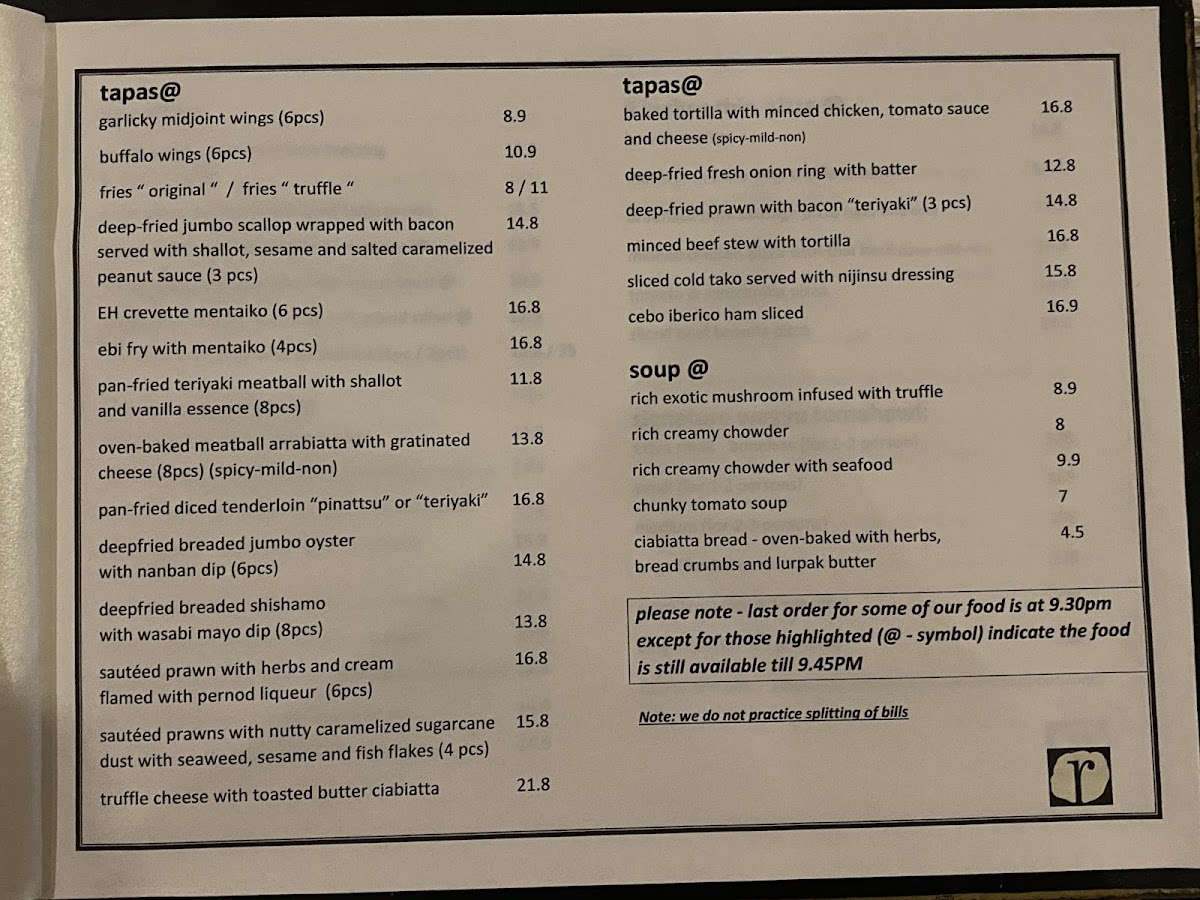 Menu Roots@onenorth Restaurant-9