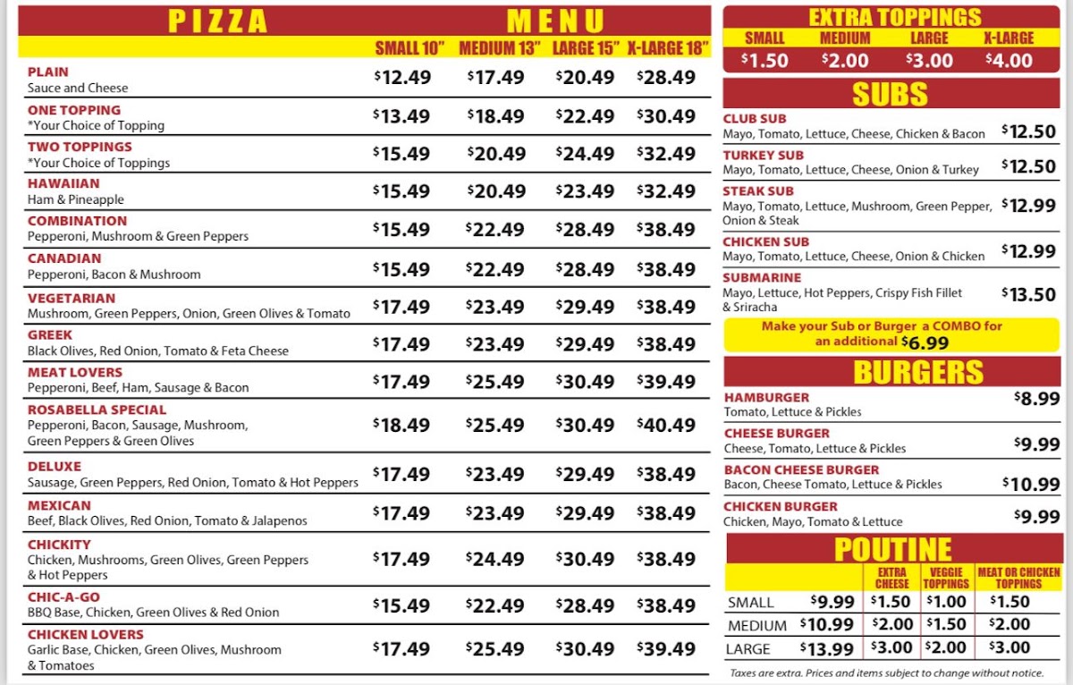 Menu Rosabella Pizza / Halal Pizza-1