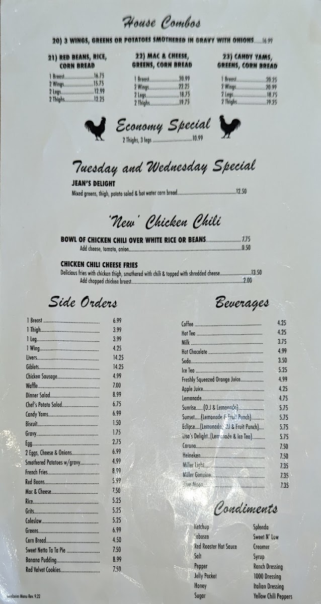 Menu Roscoe's House Of Chicken And Waffles-7