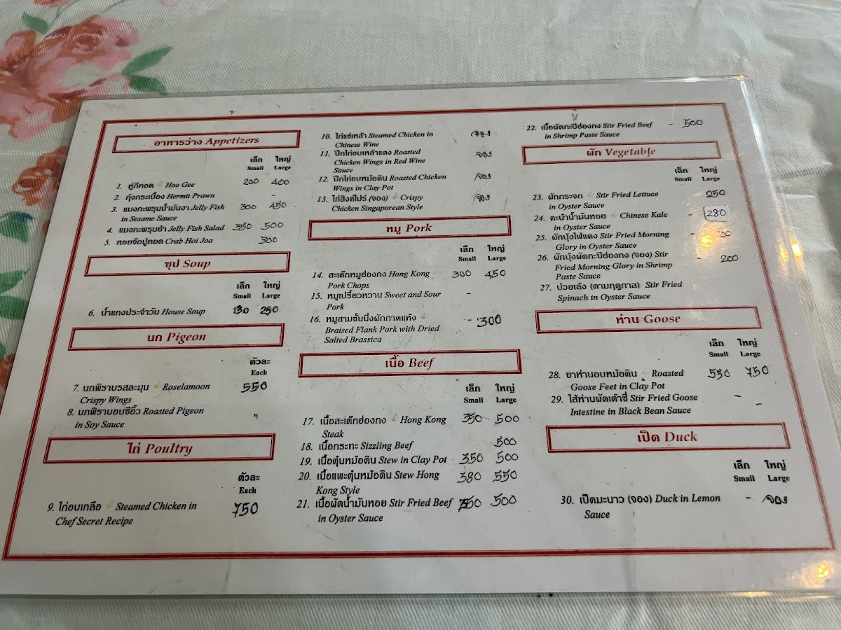 Menu Rose Lamoon Restaurant-1