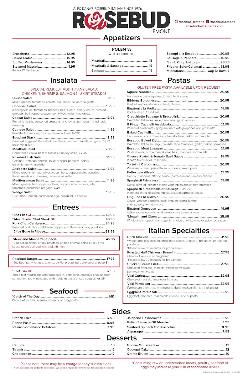 Menu Rosebud Lemont-1