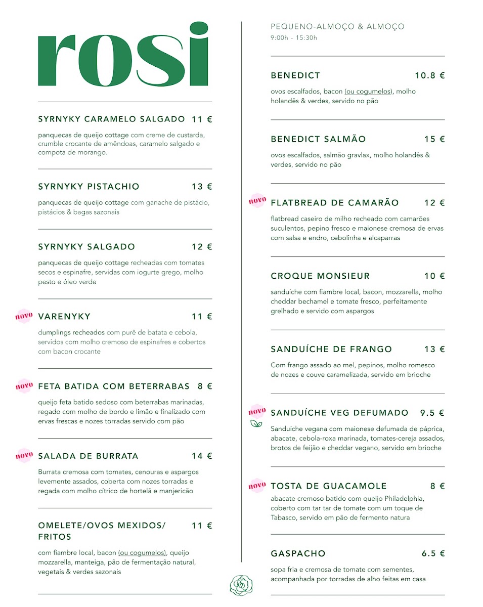 Menu Rosi. Café & More | Specialty Coffee, Brunches & Pastries-1