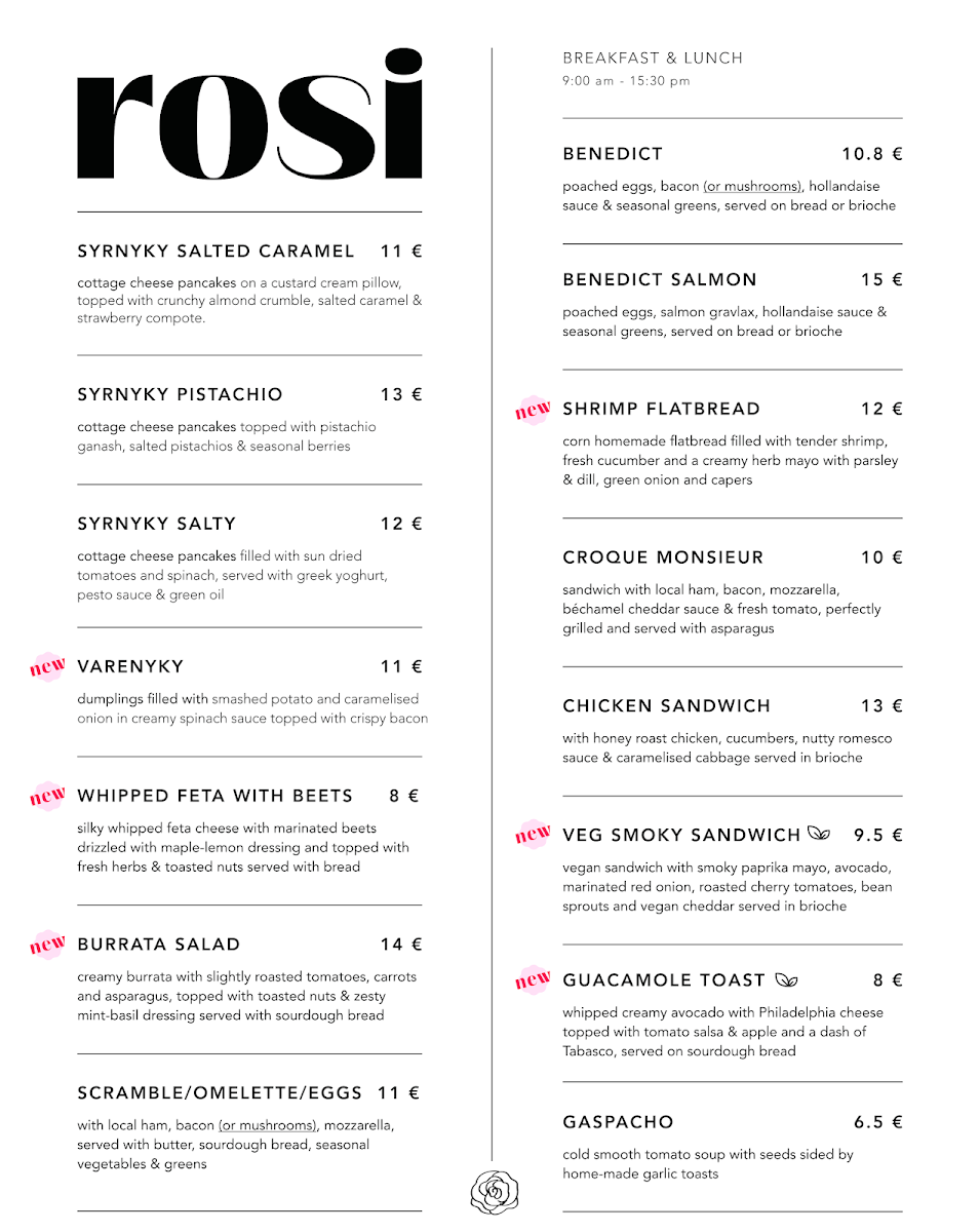 Menu Rosi. Café & More | Specialty Coffee, Brunches & Pastries-2