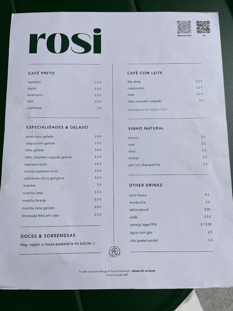 Menu Rosi. Café & More | Specialty Coffee, Brunches & Pastries-6