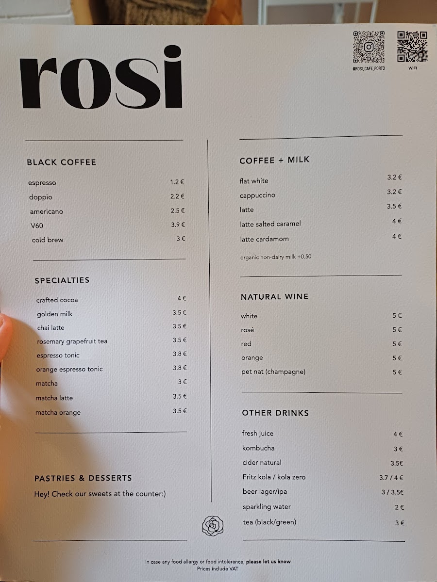 Menu Rosi. Café & More | Specialty Coffee, Brunches & Pastries-7