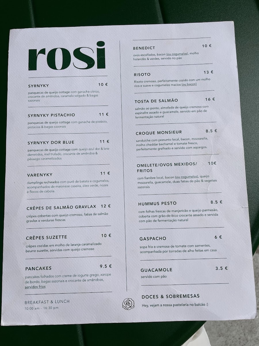 Menu Rosi. Café & More | Specialty Coffee, Brunches & Pastries-8