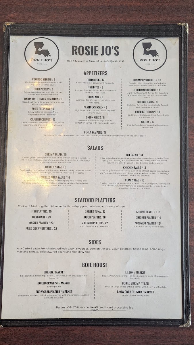 Menu Rosie Jo's-6