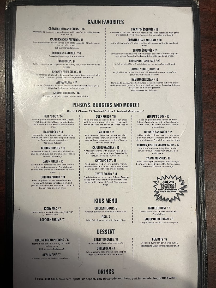 Menu Rosie Jo's-8