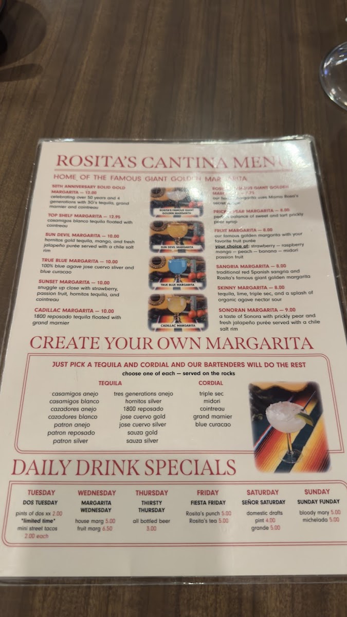 Menu Rosita's Fine Mexican Food-7