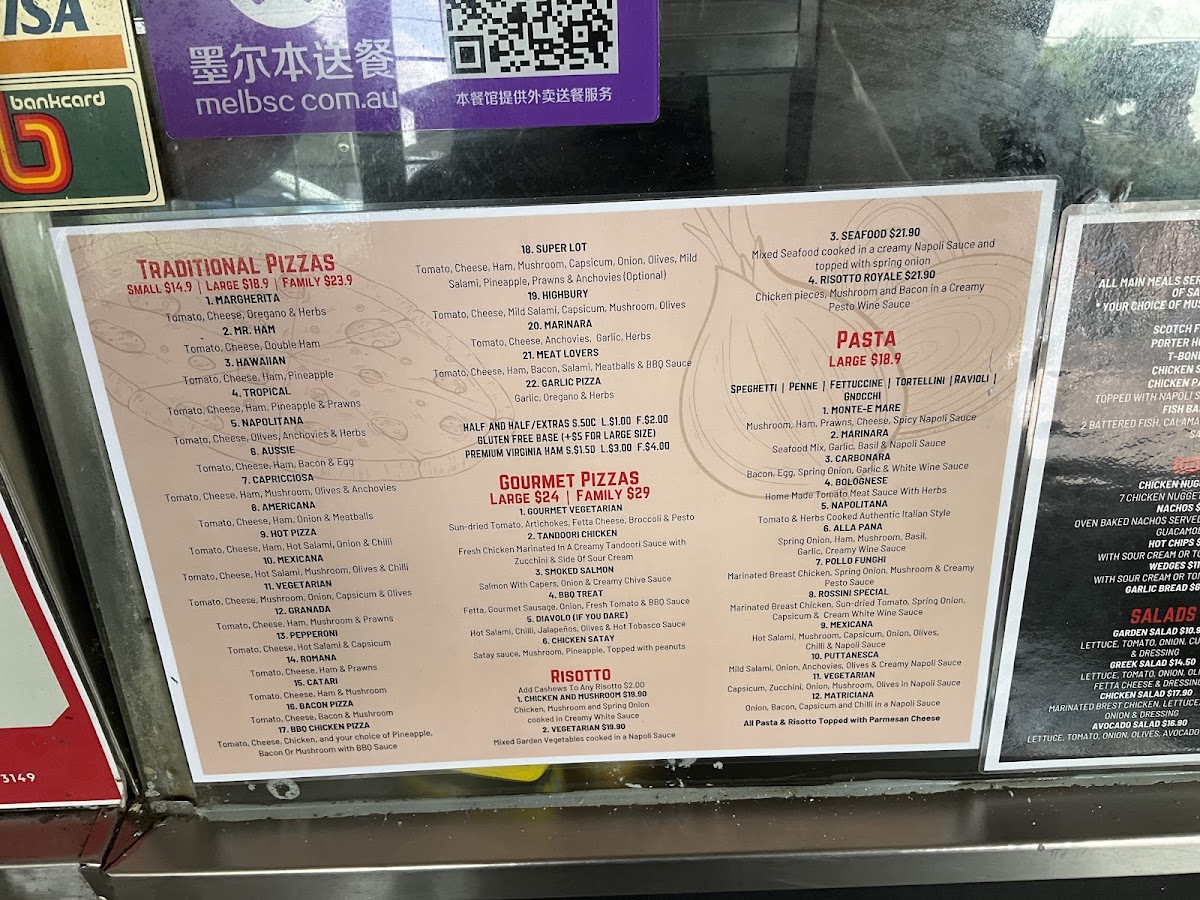 Menu Rossini's Pizzaria Mount Waverley-5