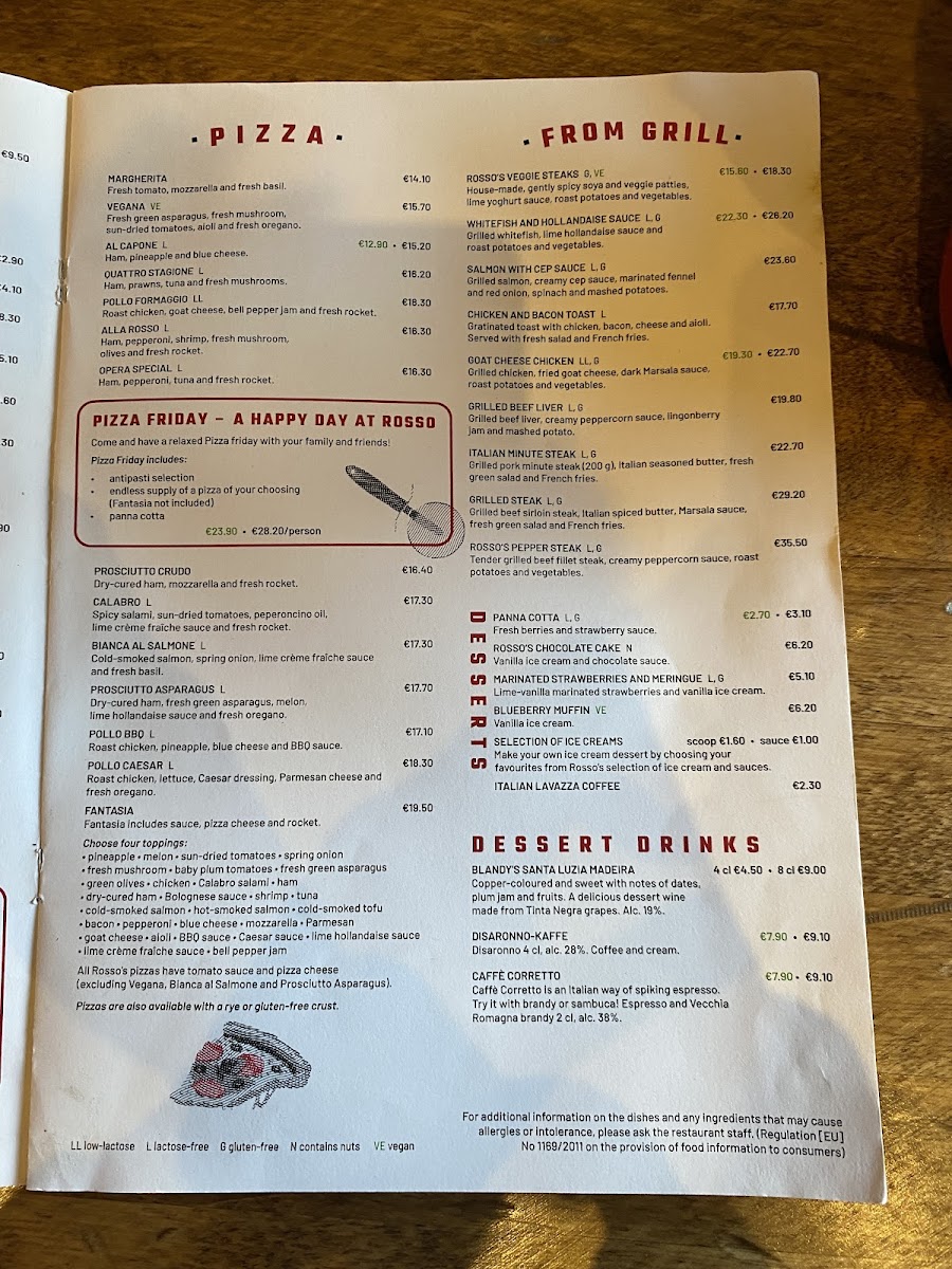 Menu Rosso, Pori-2