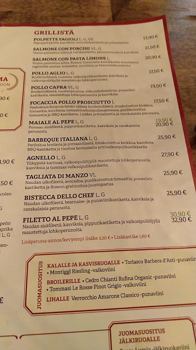 Menu Rosso, Pori-6