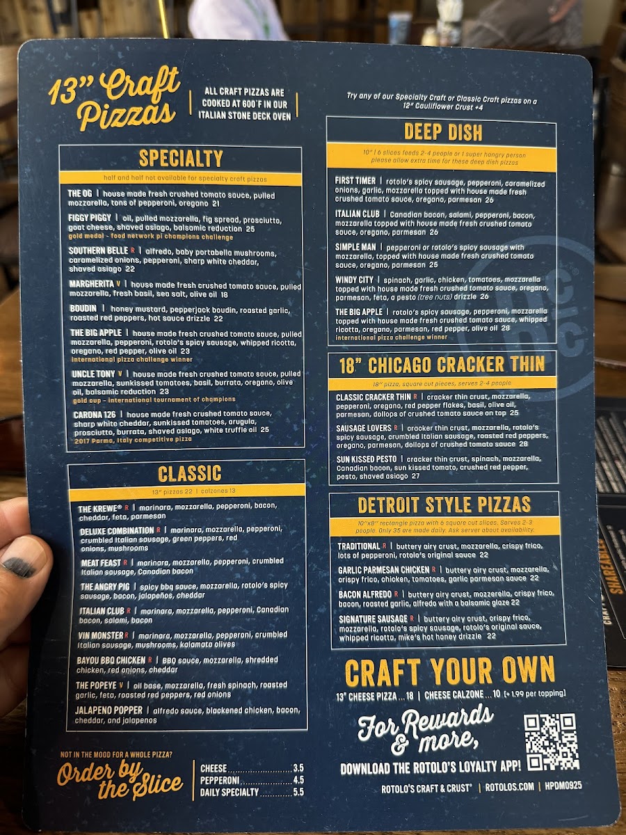 Menu Rotolo's Craft & Crust-1