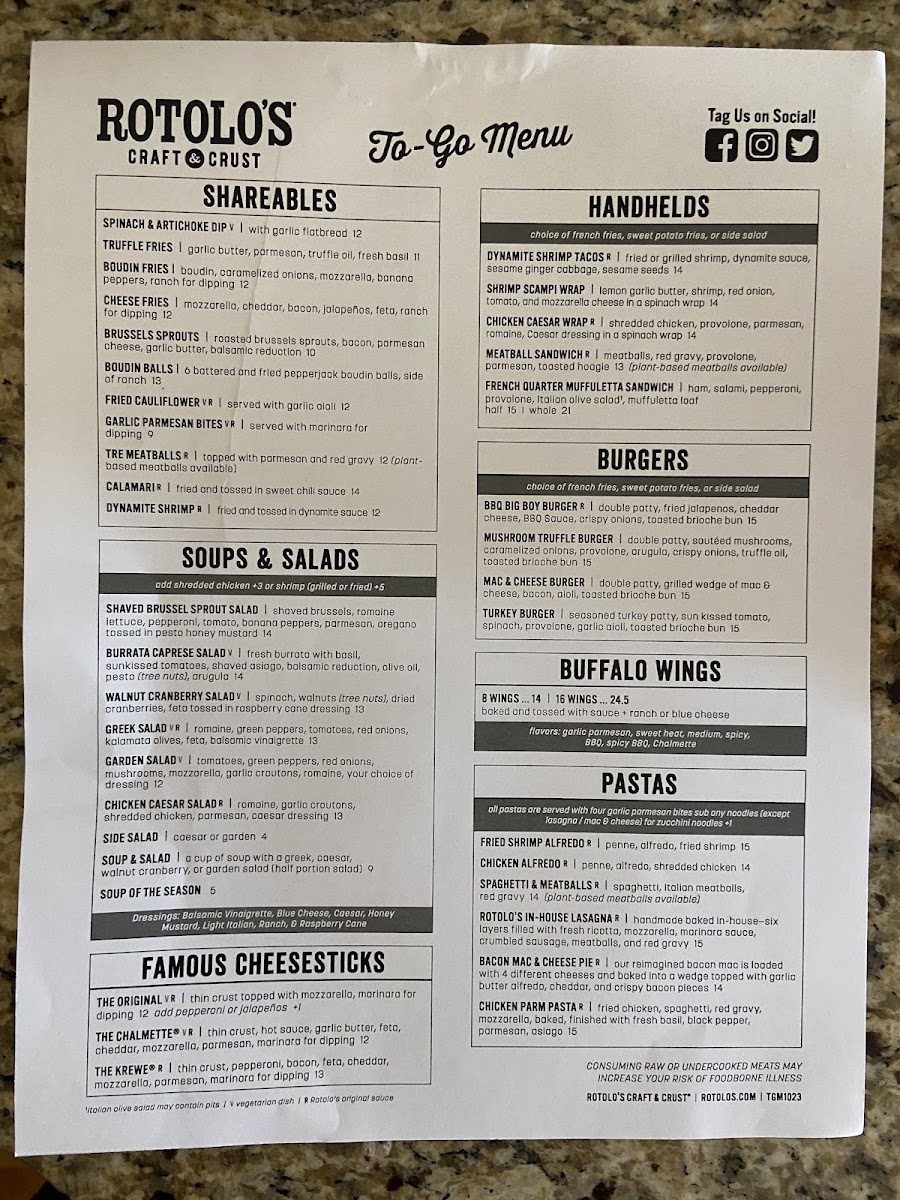 Menu Rotolo's Craft & Crust-2