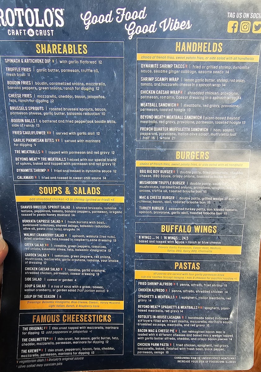 Menu Rotolo's Craft & Crust-8