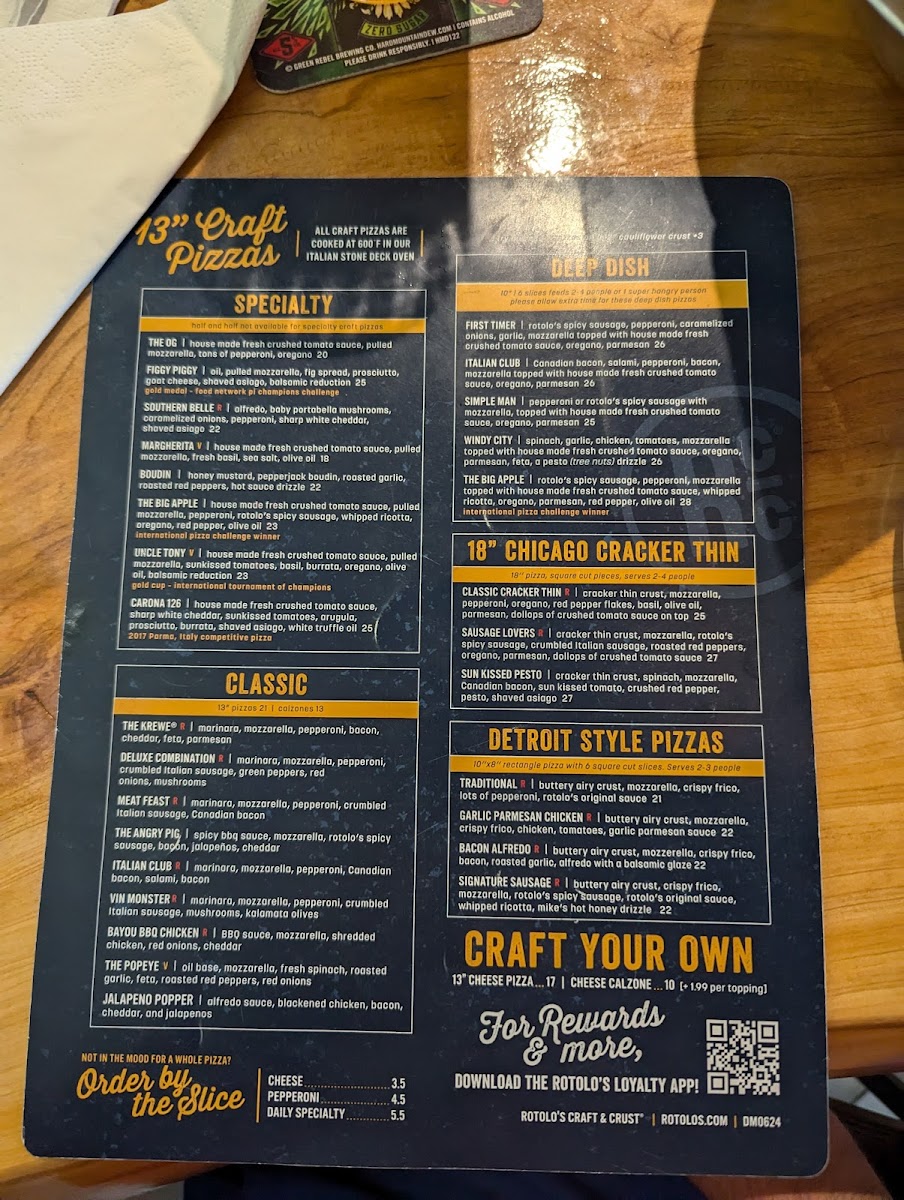 Menu Rotolo's Craft & Crust-9