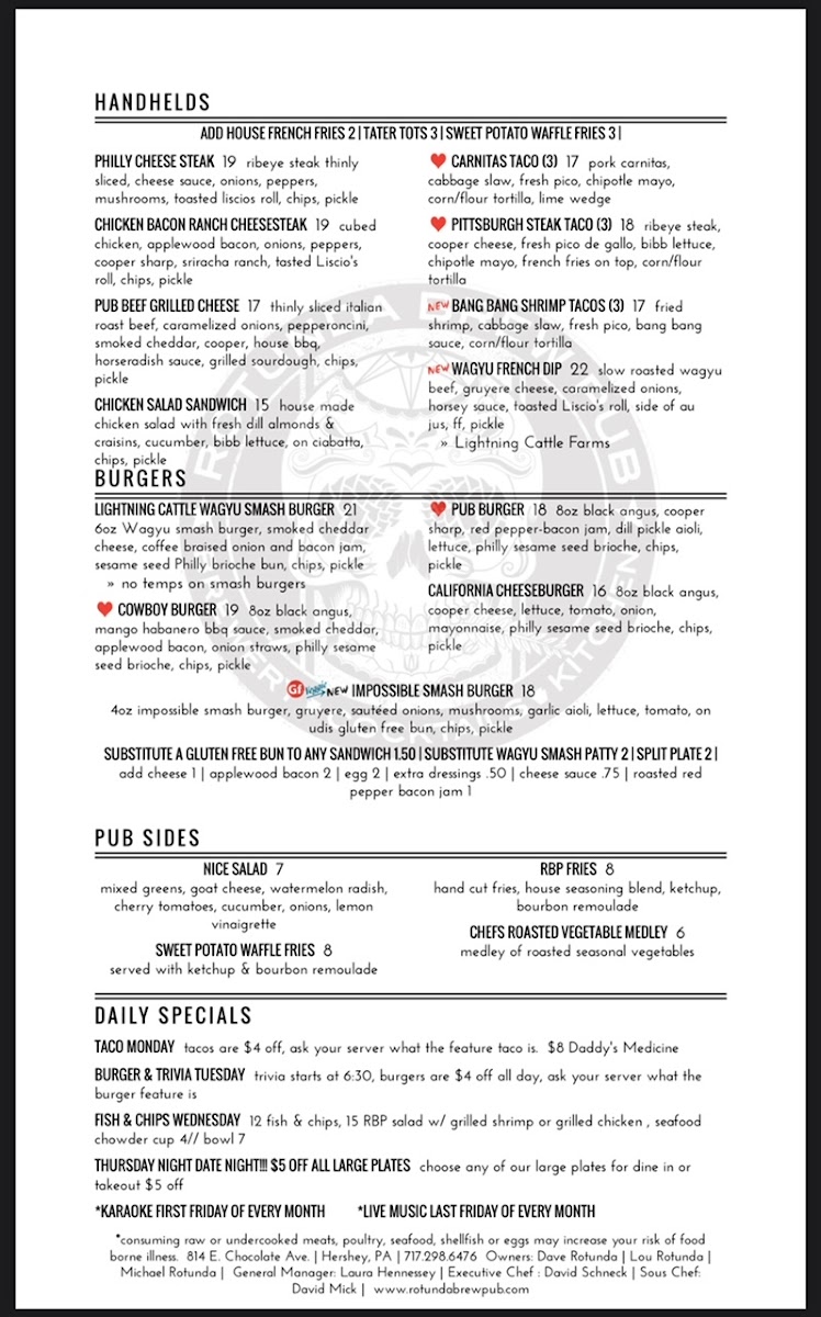 Menu Rotunda Brew Pub-1