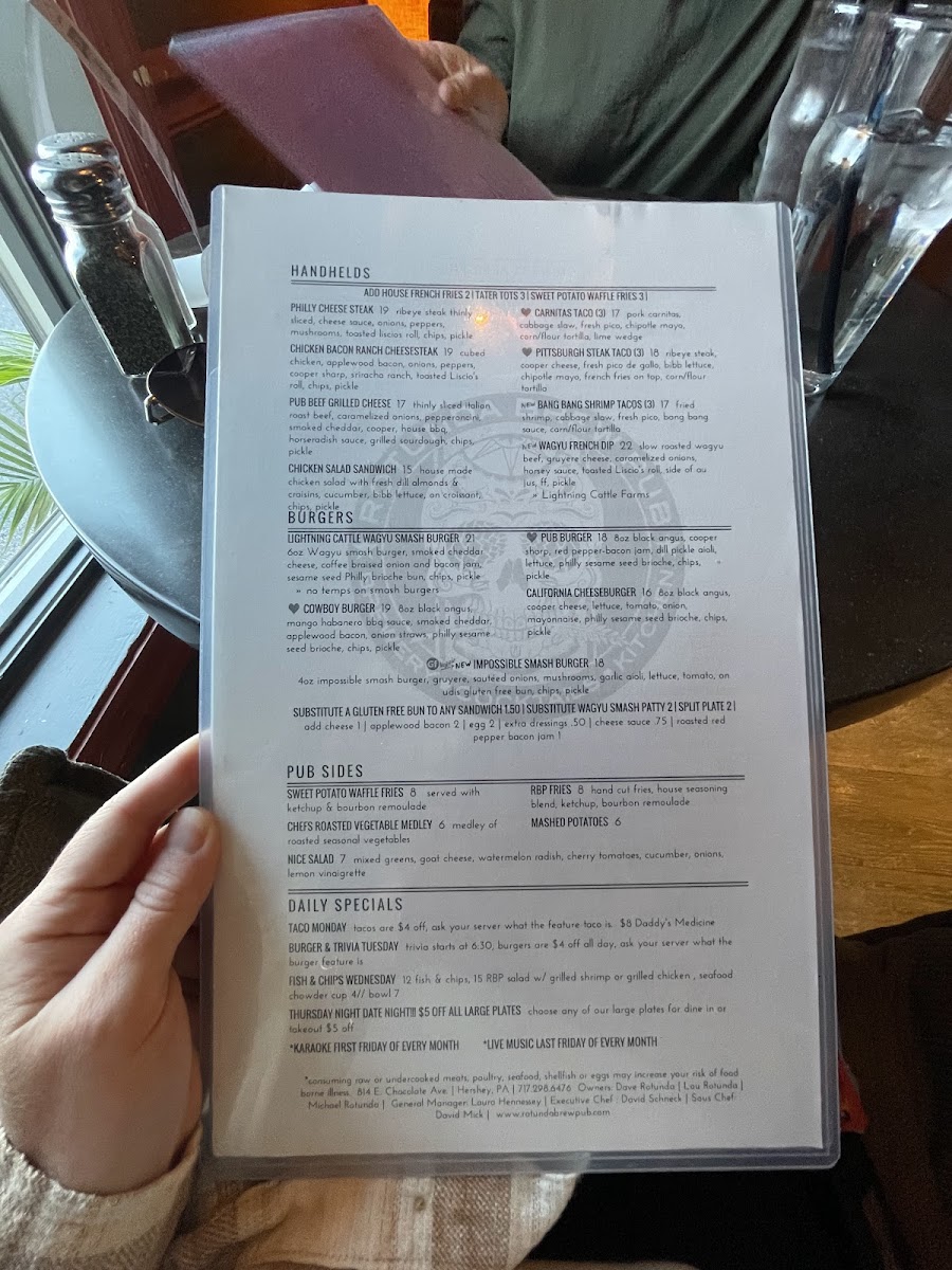 Menu Rotunda Brew Pub-10
