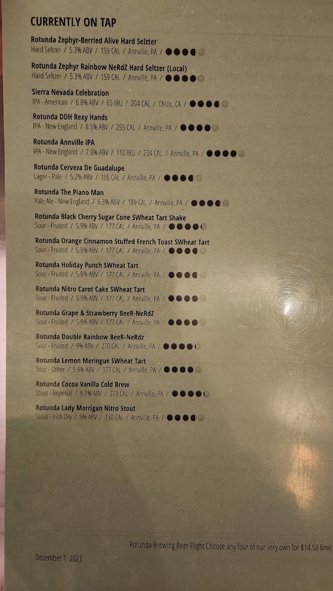Menu Rotunda Brew Pub-7