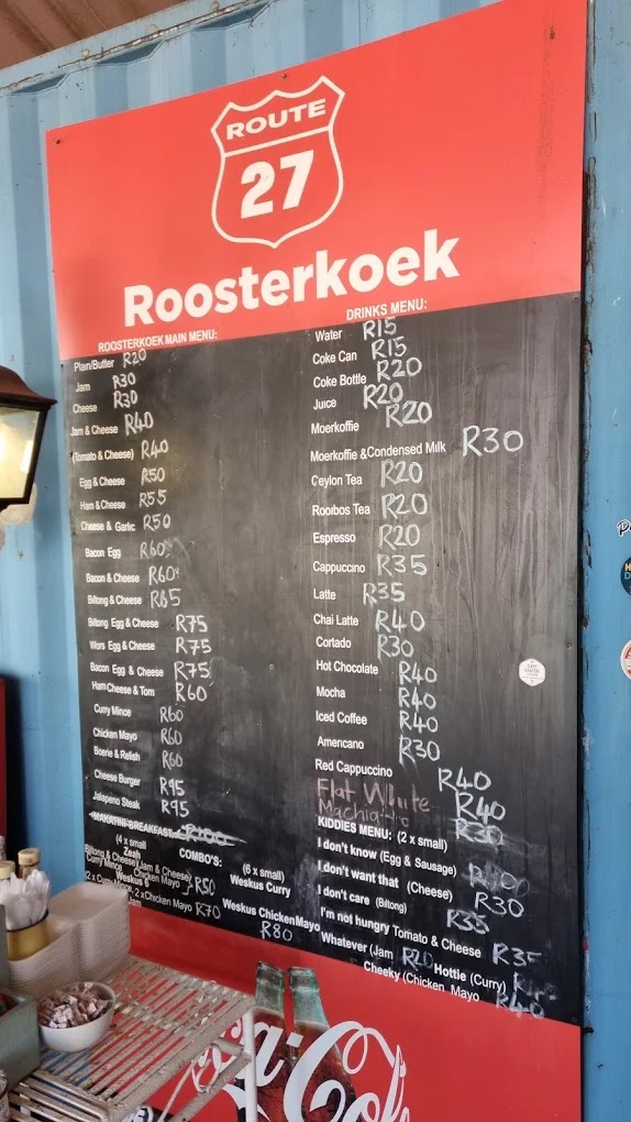 Menu Route 27 Roosterkoek /biltong /gifts-4