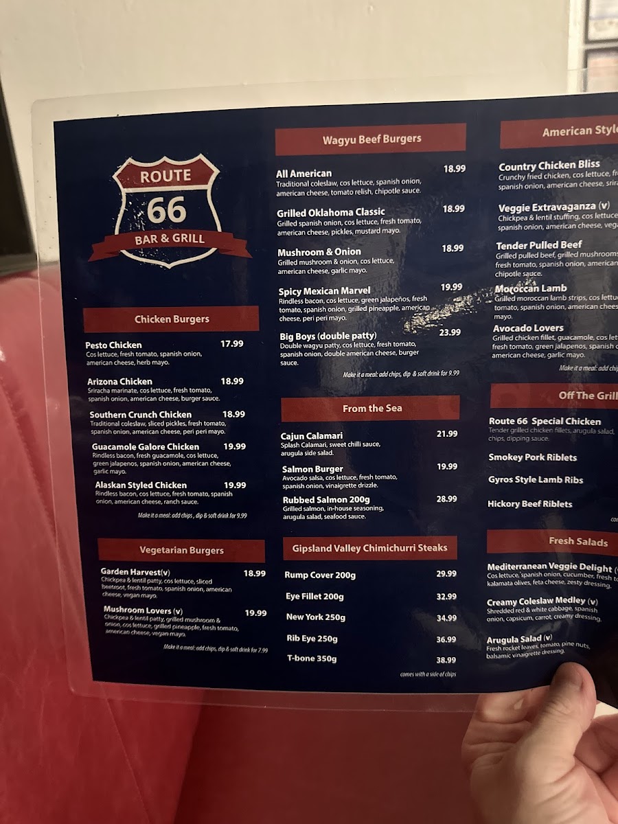 Menu Route 66 Bar And Grill-8