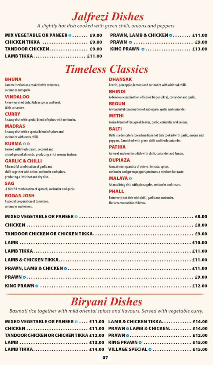 Menu Rowley Village Restaurant-5