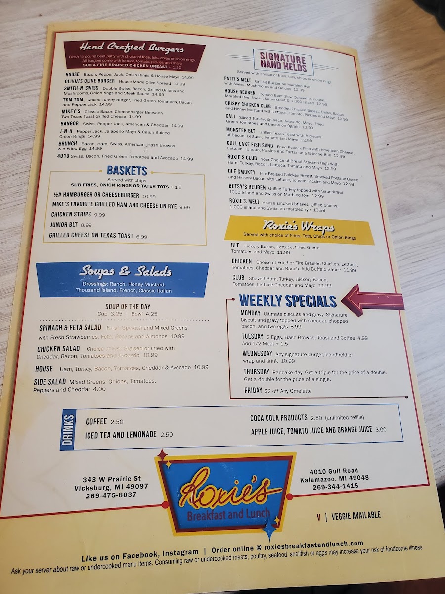 Menu Roxie’S Breakfast & Lunch-1