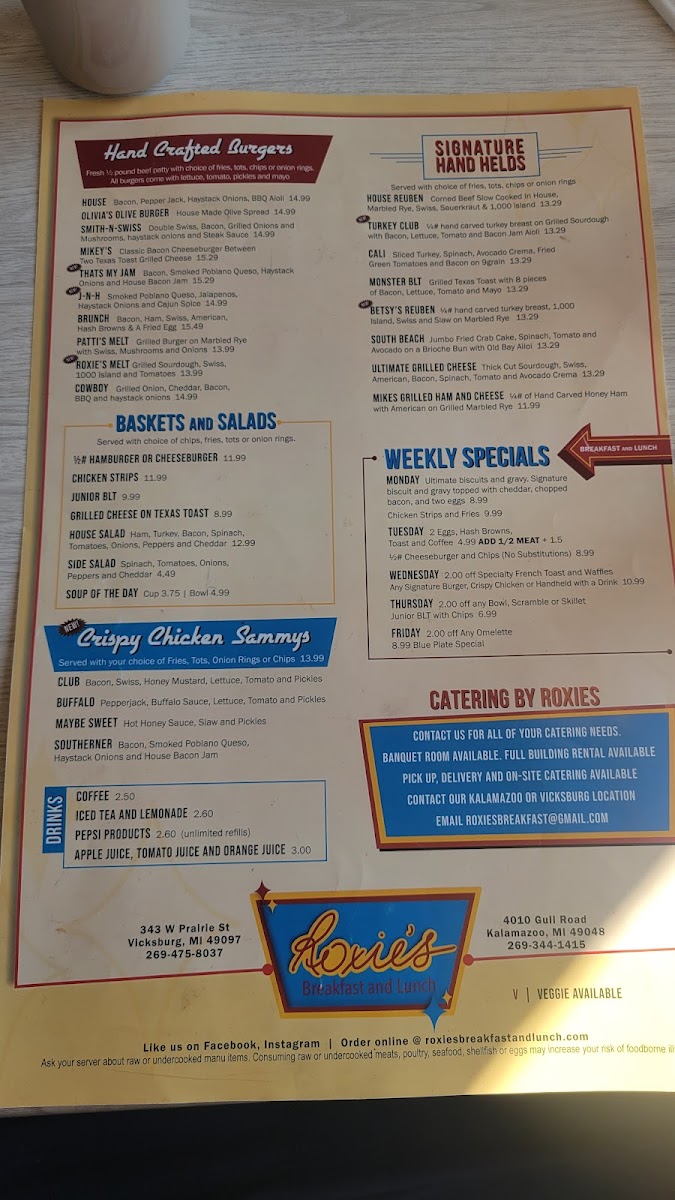Menu Roxie’S Breakfast & Lunch-2