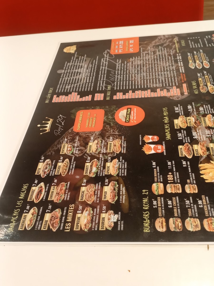 Menu Royal 29-1