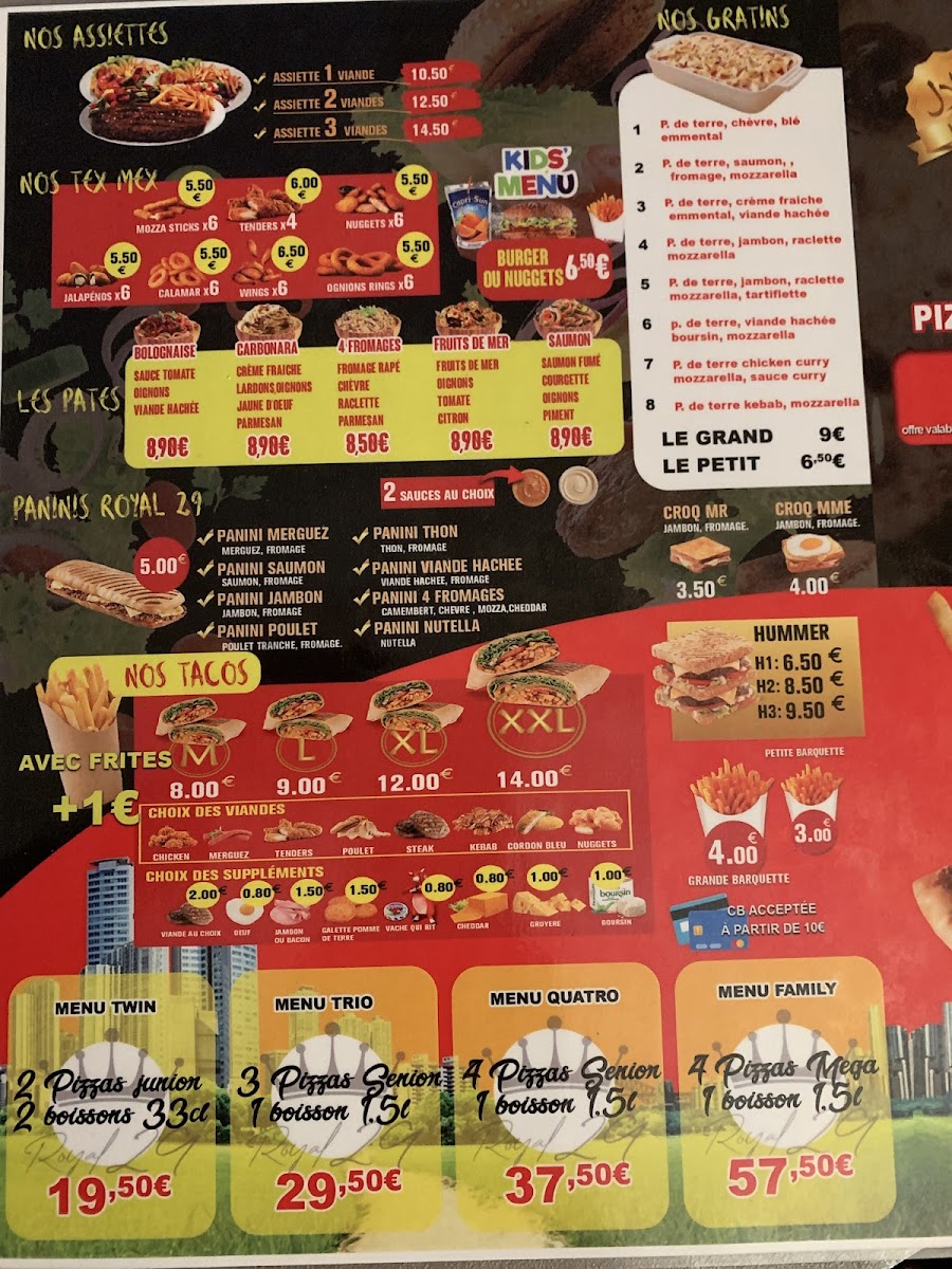 Menu Royal 29-3