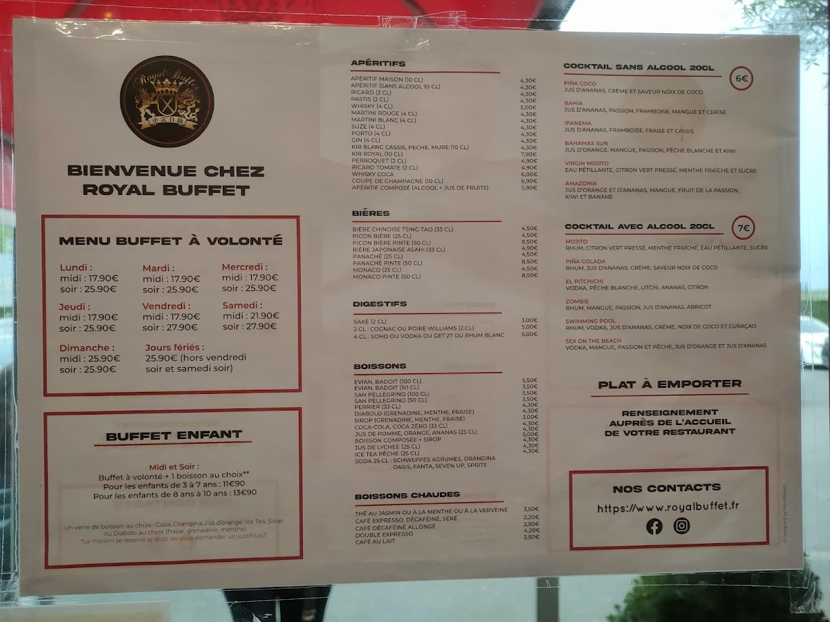 Menu Royal Buffet Toulouse Atlanta-1