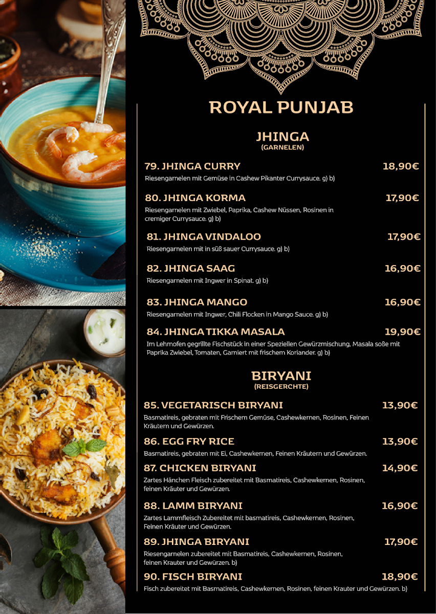 Menu Royal Punjab - Indisches Restaurant - Hamburg-2