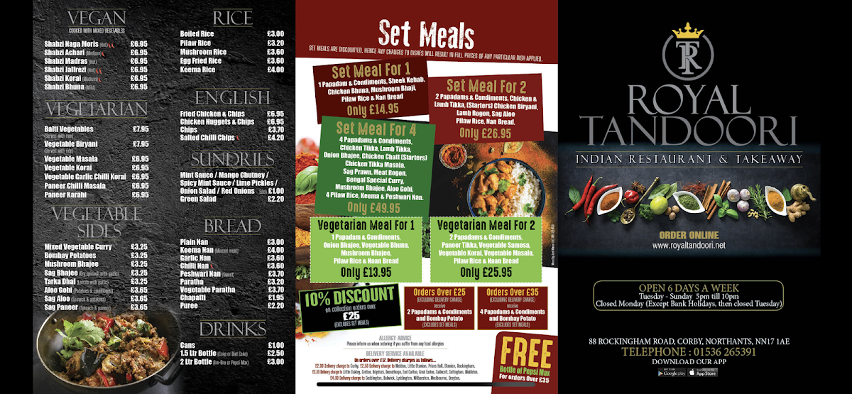Menu Royal Tandoori Indian Restaurant And Takeaway Corby-10