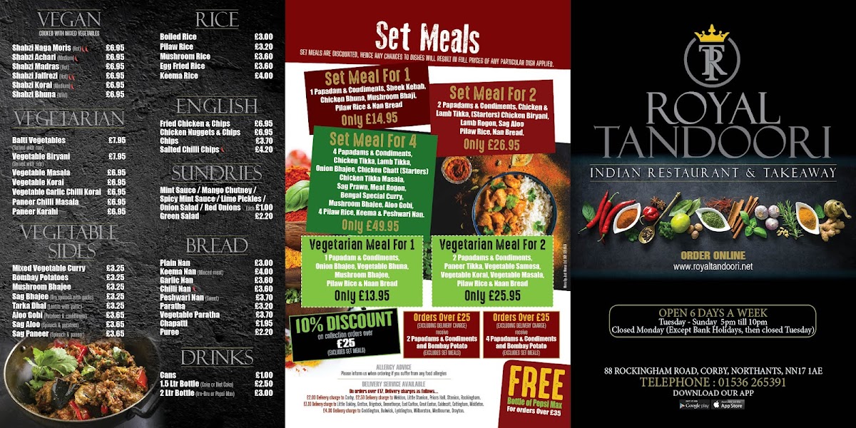 Menu Royal Tandoori Indian Restaurant And Takeaway Corby-2