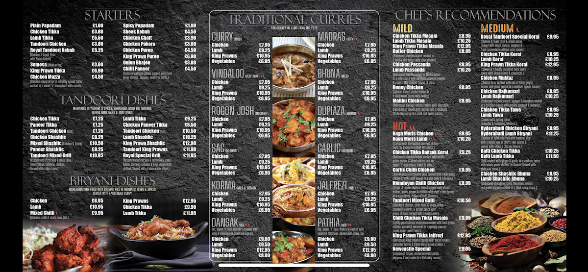Menu Royal Tandoori Indian Restaurant And Takeaway Corby-3