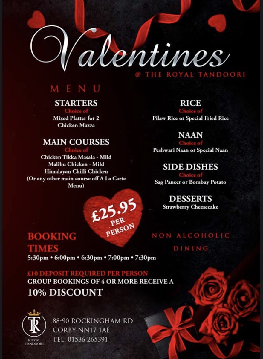 Menu Royal Tandoori Indian Restaurant And Takeaway Corby-4