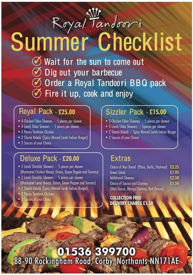 Menu Royal Tandoori Indian Restaurant And Takeaway Corby-9