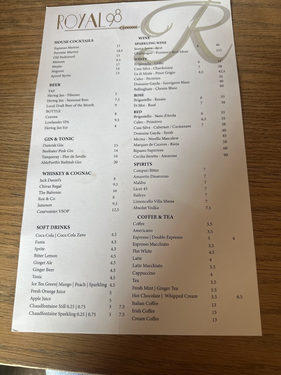 Menu Royal98-5