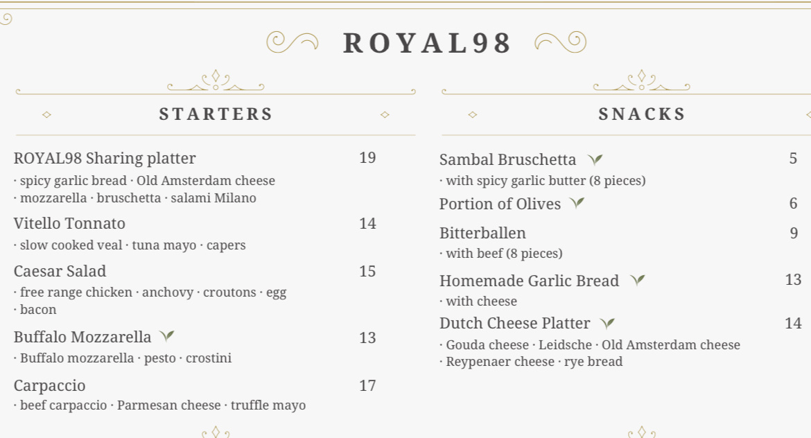Menu Royal98-6