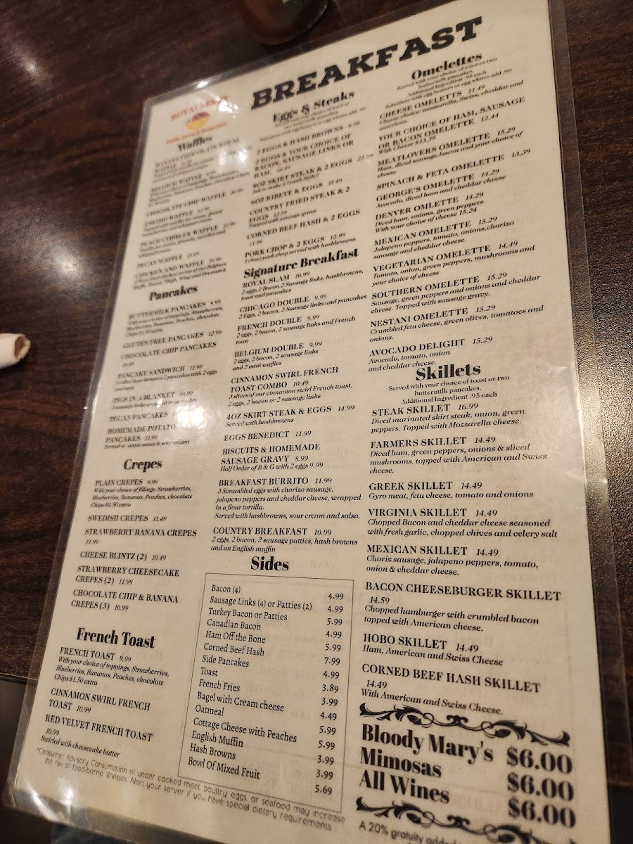 Menu Royalberry Waffle House & Restaurant-1
