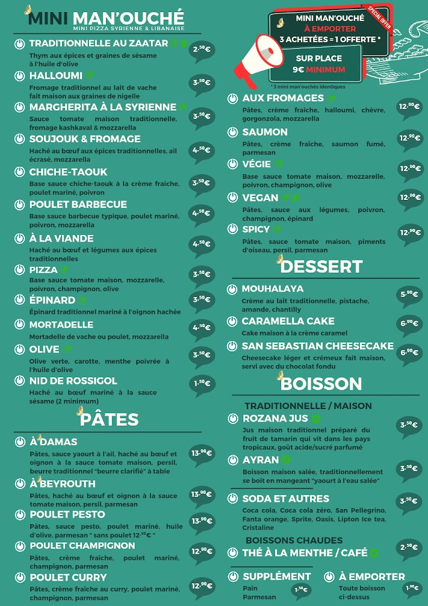 Menu Rozie Pizza & Pâtes-1